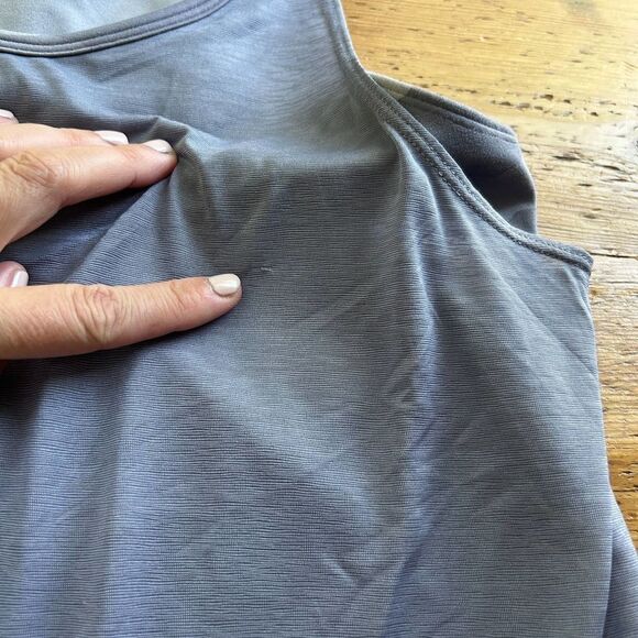 Athleta Girl XL Pale Blue / Purple Double Layered Tank Top Athletic *Flawed* - Picture 7 of 9